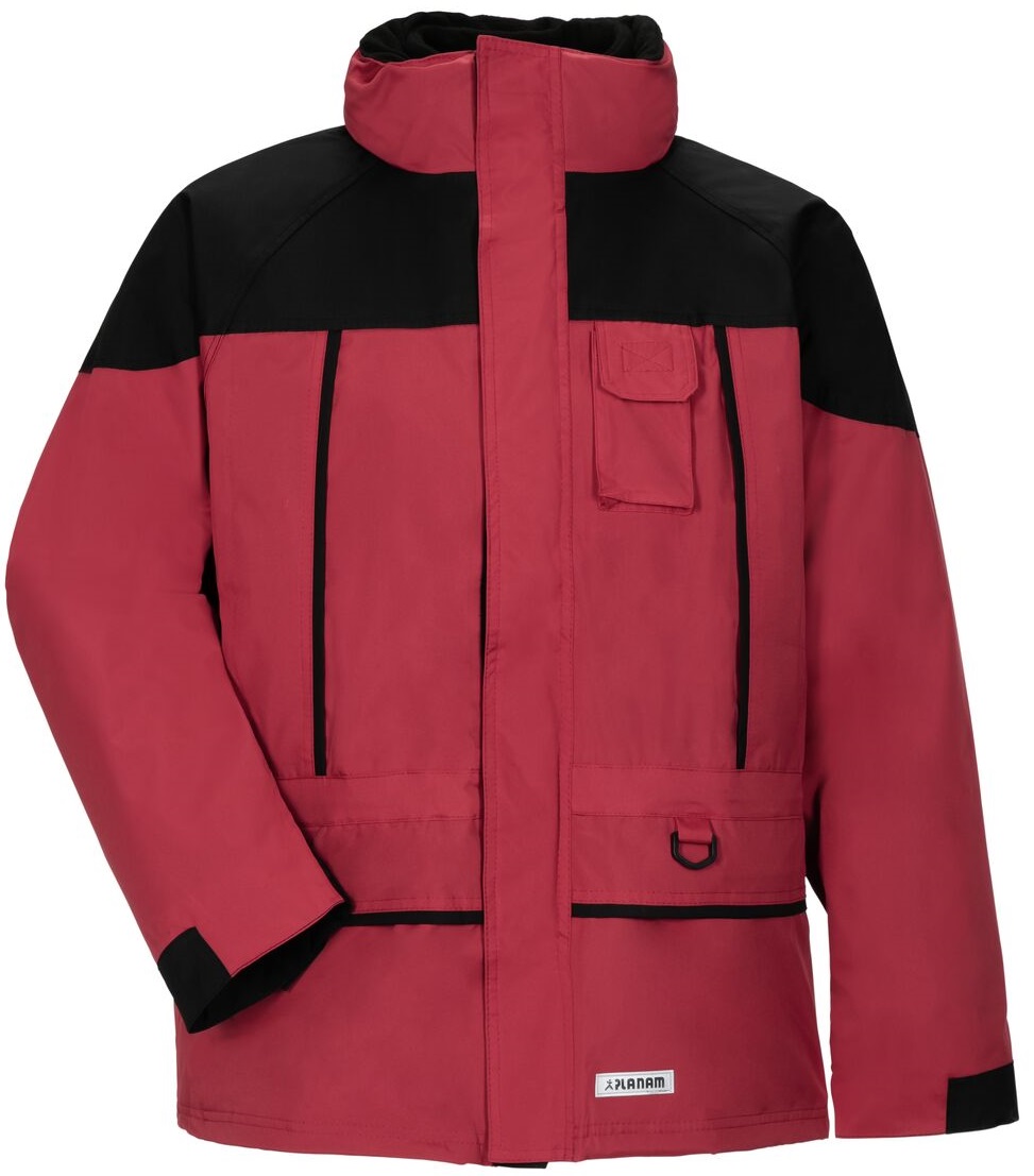 PLANAM-Kälteschutz, Twister, Winter-Arbeits-Berufs-Jacke, rot/schwarz