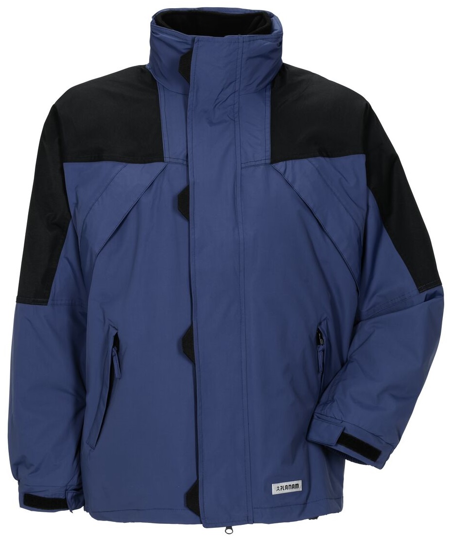 PLANAM-Kälteschutz, Redwood, Winter-Arbeits-Berufs-Jacke, amporablau/schwarz