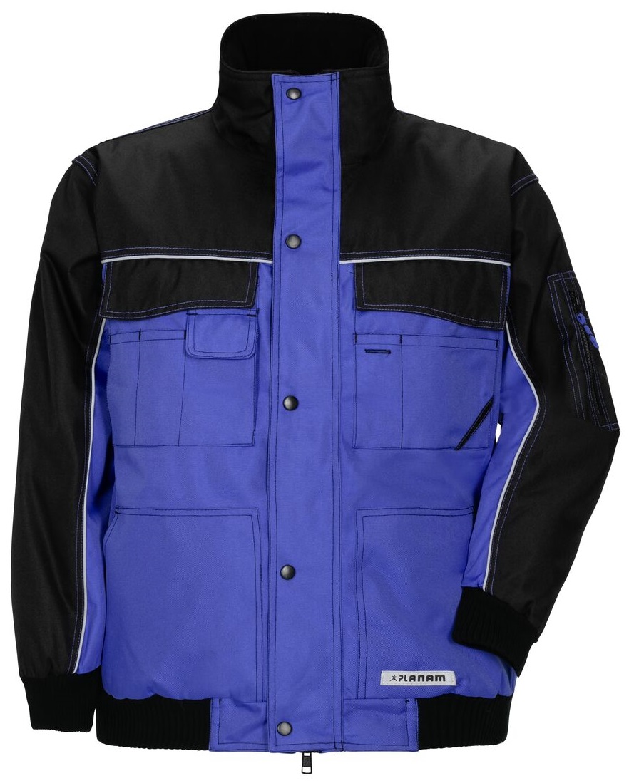 PLANAM-Kälteschutz, Dust, Winter-Arbeits-Berufs-Jacke, Blouson, royalblau/schwarz