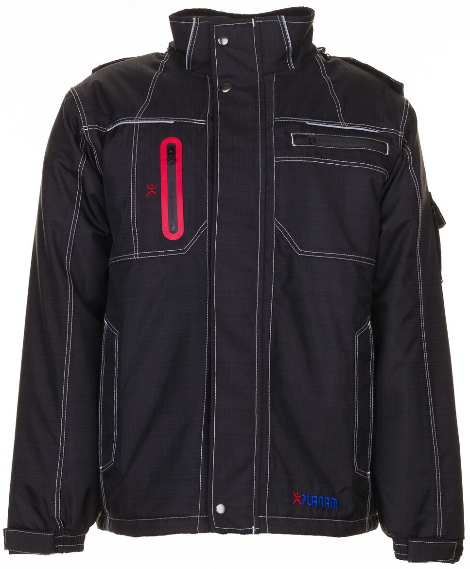 PLANAM-Kälteschutz, Winter-Wetter-Arbeits-Berufs-Jacke, Basalt, schwarz