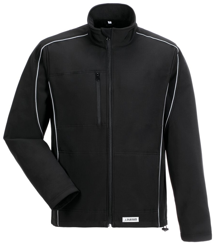PLANAM-Kälteschutz, Twilight-Softshell Arbeits-Berufs-Jacke, schwarz