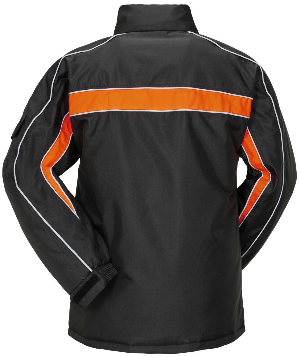 PLANAM-Kälteschutz, Cosmic, Winter-Arbeits-Berufs-Jacke, schwarz/orange