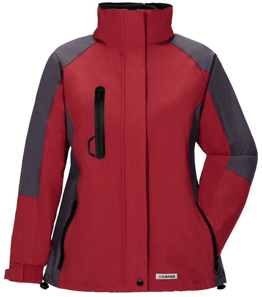 PLANAM-Kälteschutz, Damen-Winter-Wetter-Arbeits-Berufs-Jacke,Shape, rot/grau