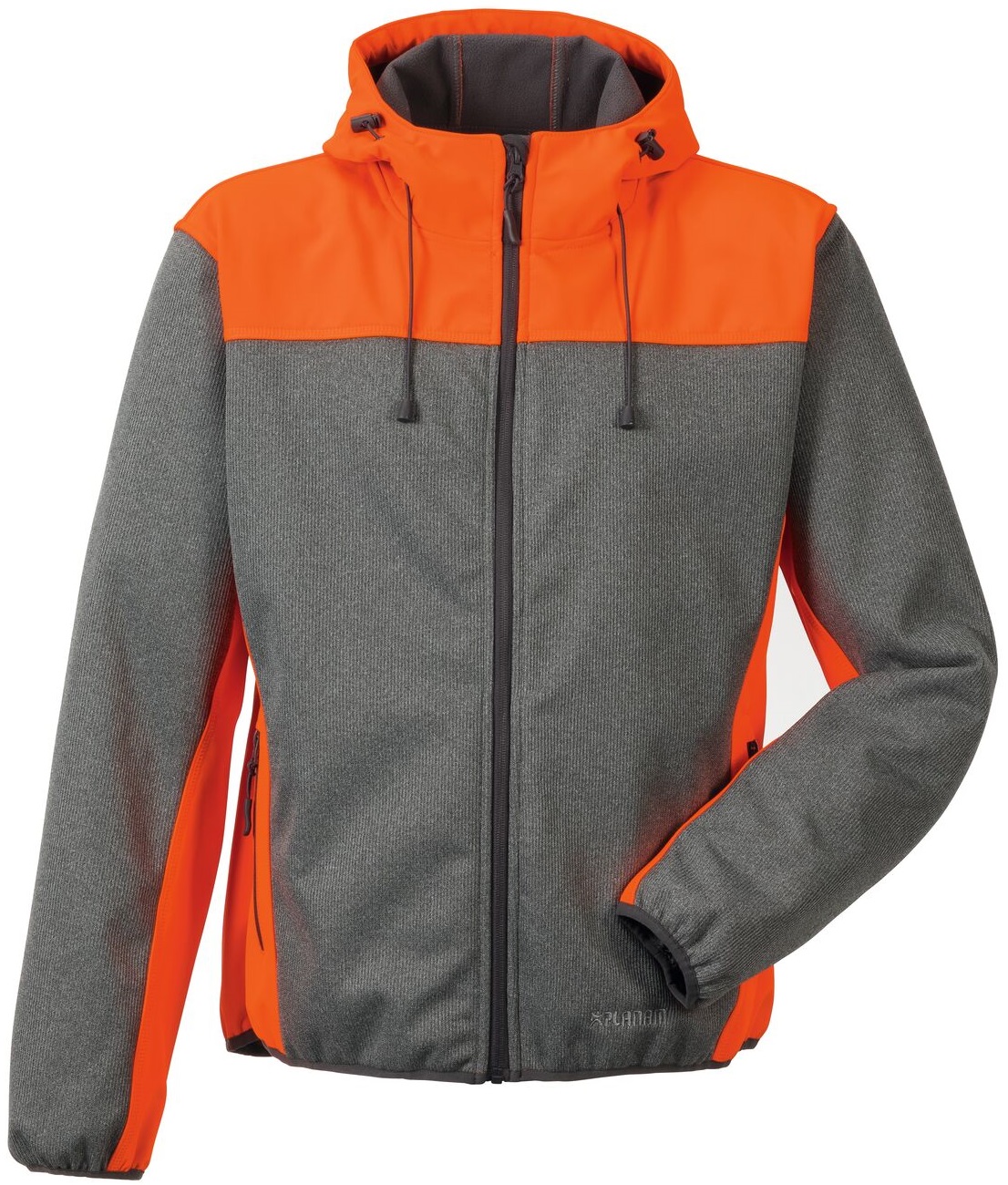 PLANAM-Kälteschutz, Softshelljacke, Kontrast, 370 g/m², grau/orange