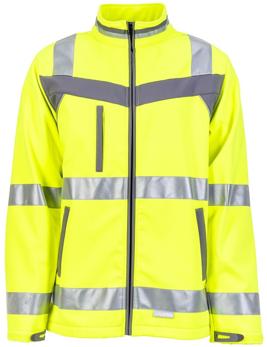 PLANAM-Warnschutz, Softshell-Jacke, Plaline, 320 g/m², gelb/schiefer
