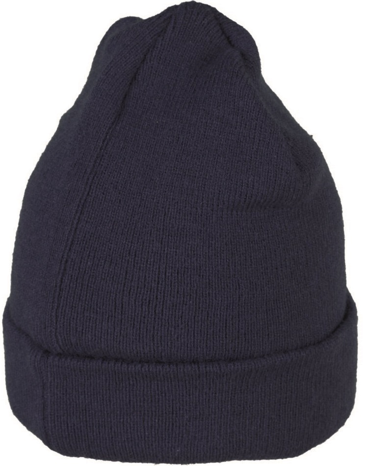 PLANAM Winter-Strick-Mütze, mit Umschlag, marine
