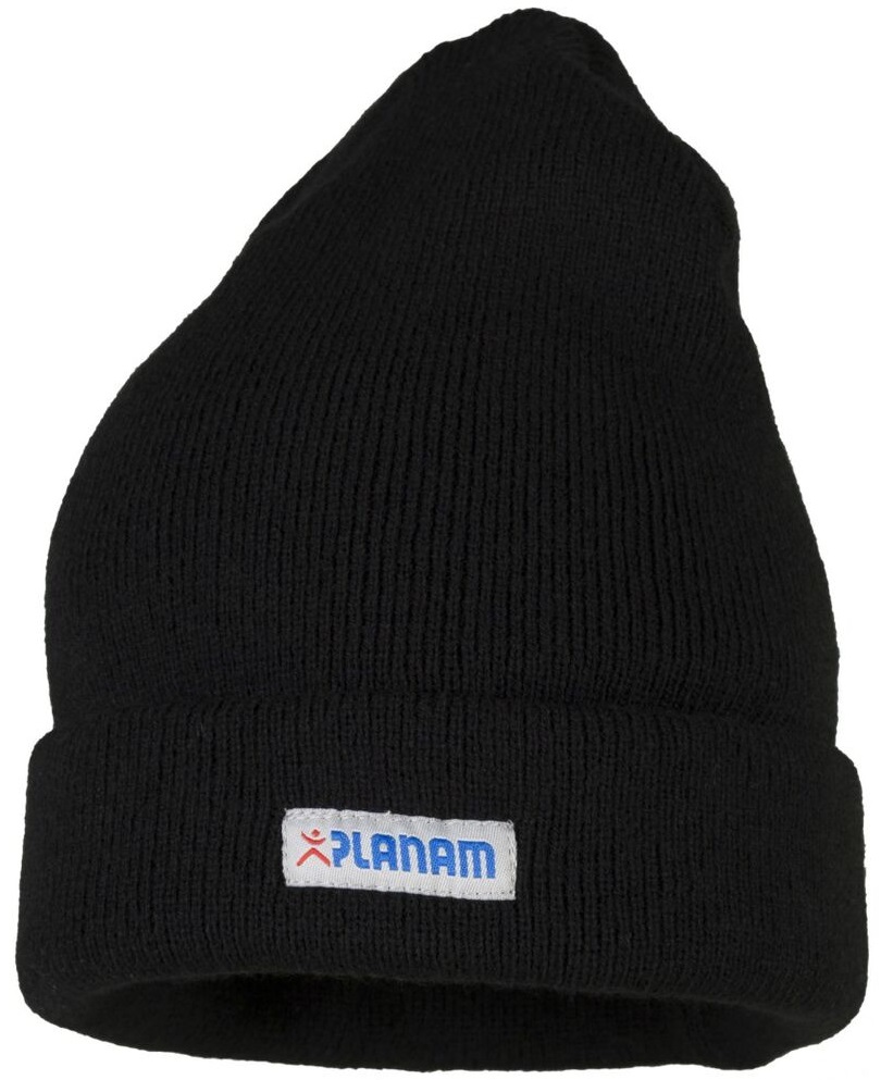 PLANAM-Kälteschutz, Winter-Strick-Mütze, mit Umschlag, schwarz
