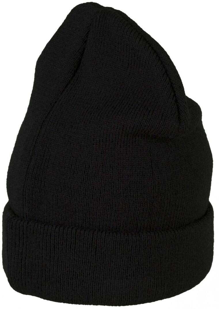 PLANAM-Kälteschutz, Winter-Strick-Mütze, mit Umschlag, schwarz