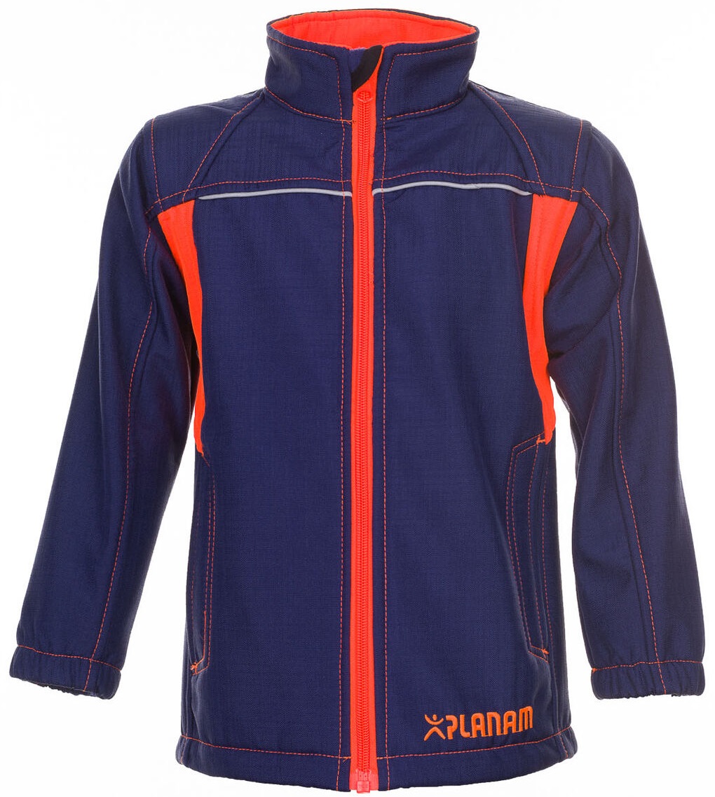 PLANAM-Kälteschutz, Junior Softshell-Arbeits-Berufs-Jacke, marine/orange