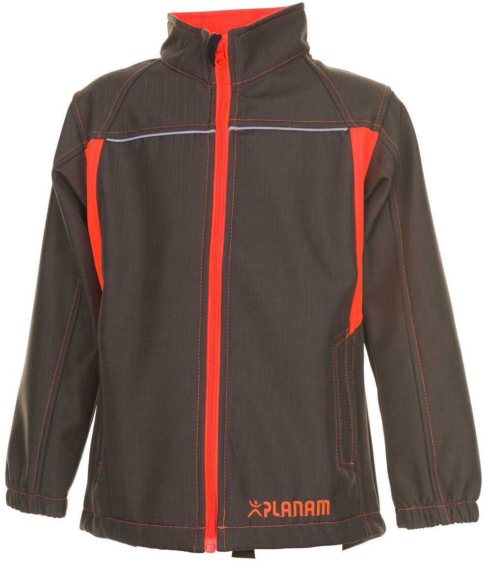 PLANAM-Kälteschutz, Junior Softshell-Arbeits-Berufs-Jacke, oliv/orange