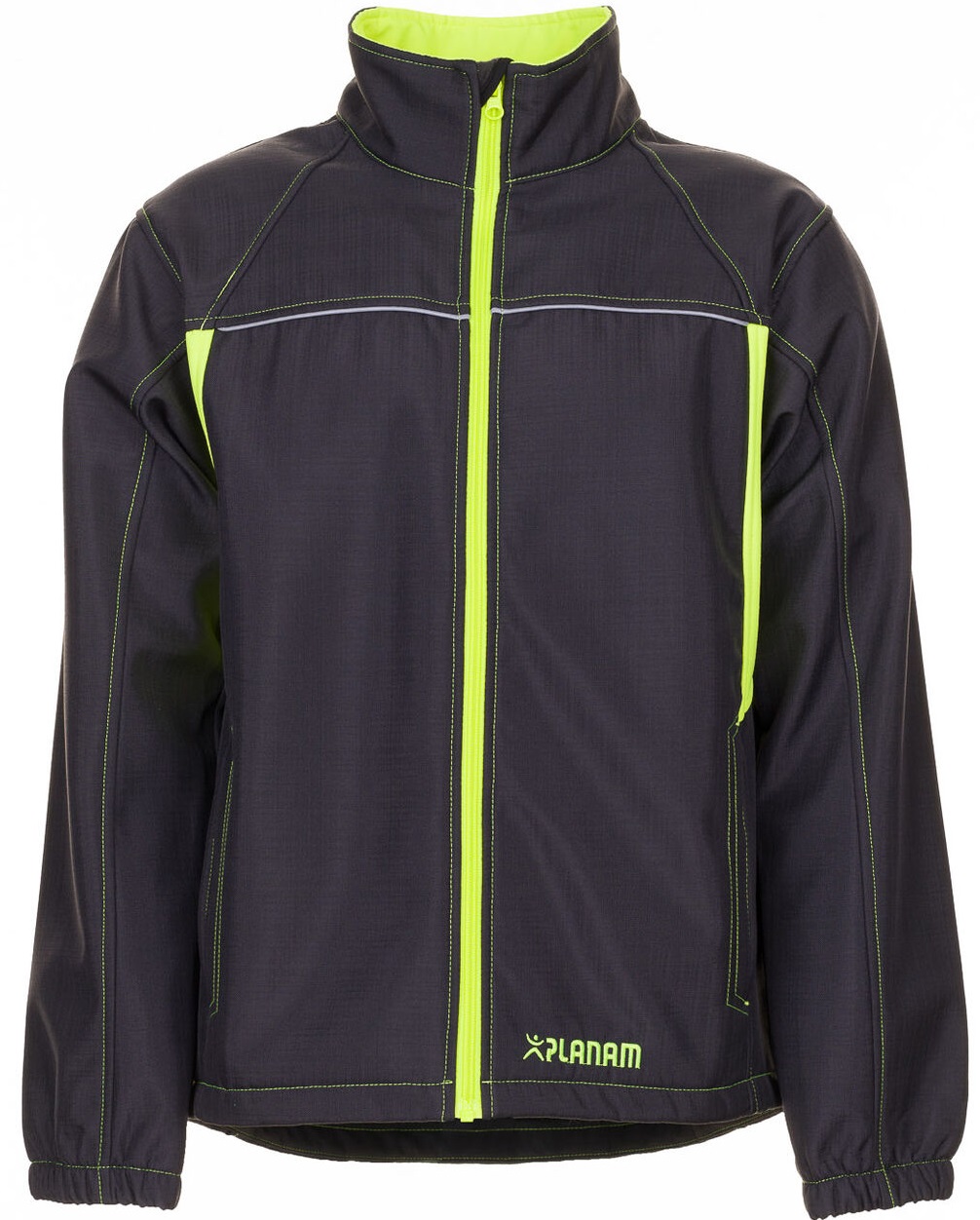 PLANAM-Kälteschutz, Softshell-Arbeits-Berufs-Jacke, Basalt Neon, anthrazit/gelb