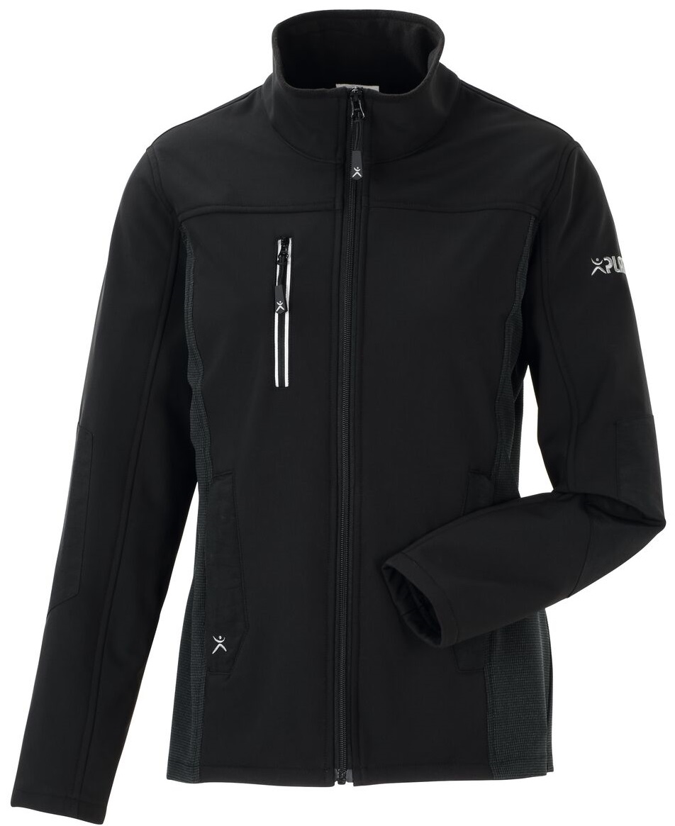 PLANAM-Kälteschutz, Damen-Pure-Softshelljacke, Norit, 260 g/m², schwarz/schwarz
