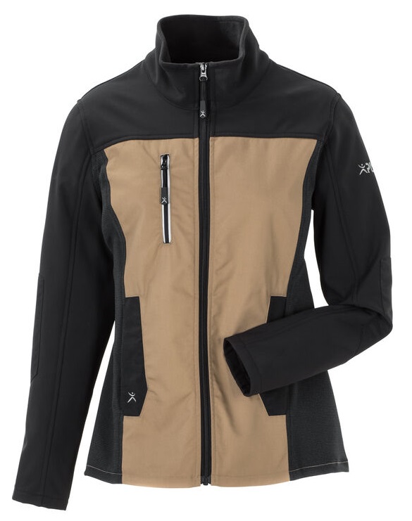 PLANAM-Kälteschutz, Damen-Hybridjacke, Norit, 245 g/m², sand/schwarz