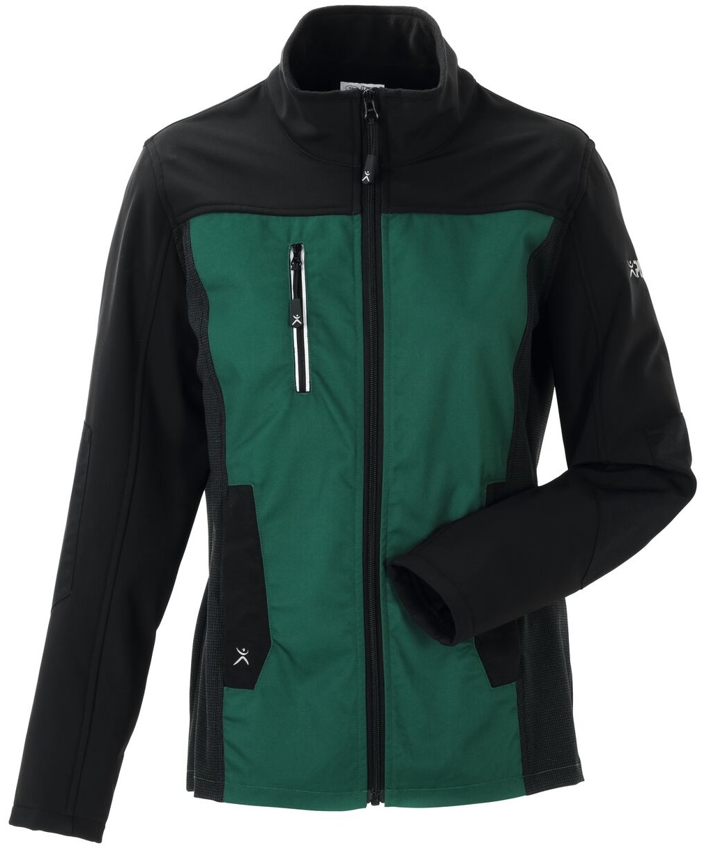 PLANAM-Kälteschutz, Damen-Hybridjacke, Norit, 245 g/m², grün/schwarz