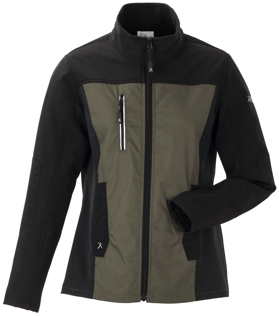 PLANAM-Kälteschutz, Damen-Hybridjacke, Norit, 245 g/m², oliv/schwarz