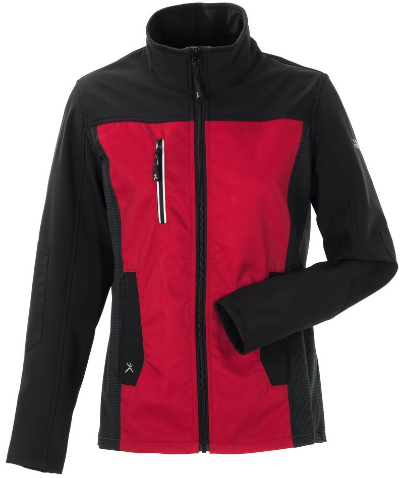 PLANAM-Kälteschutz, Damen-Hybridjacke, Norit, 245 g/m², rot/schwarz

