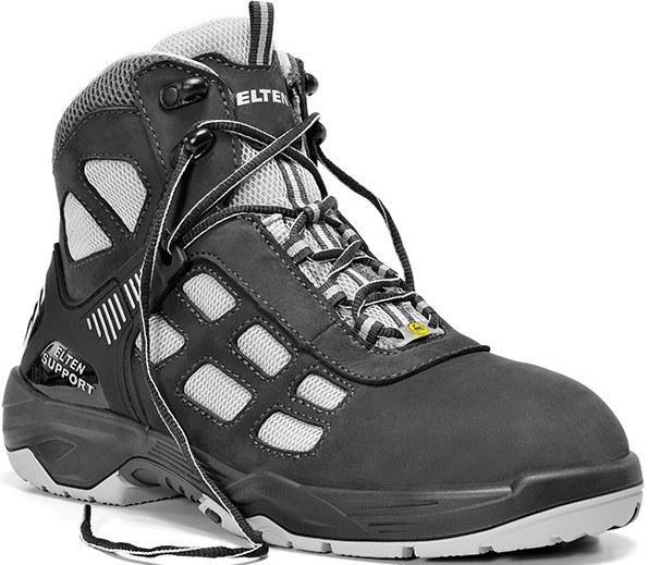 Gr.43 ELTEN S1 Sicherheitsschuhe Schnürstiefel Arbeitsschuhe Berufsschuhe Schutzschuhe DESIRE MID ESD grau