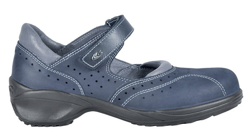COFRA-Footwear, MARGARET S1 P SRC, Sicherheits-Arbeits-Berufs-Schuhe, Halbschuhe, Klettverschluss, blau
