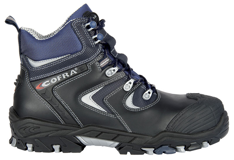 Gr.43 COFRA-Footwear, KONAN S3 SRC, Arbeits-Berufs-Sicherheits-Schuhe, hoch, schwarz