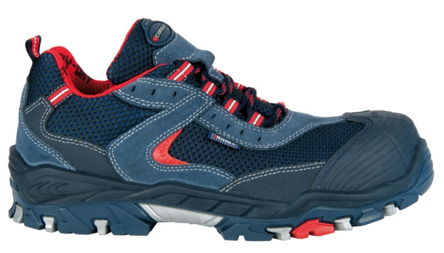 Gr.42 COFRA-Footwear, VALAMIR S1 P SRC, Sicherheits-Arbeits-Berufs-Schuhe, Halbschuhe, blau/schwarz