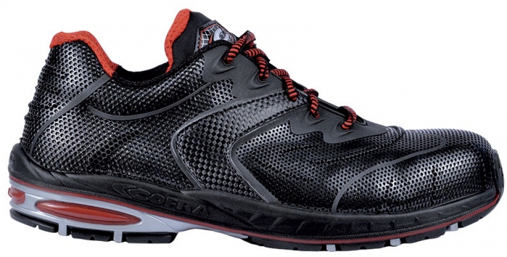 Gr.40 COFRA-Footwear, GOALTENDER S1 P,SRC, Sicherheits-Arbeits-Berufs-Schuhe, Halbschuhe, schwarz