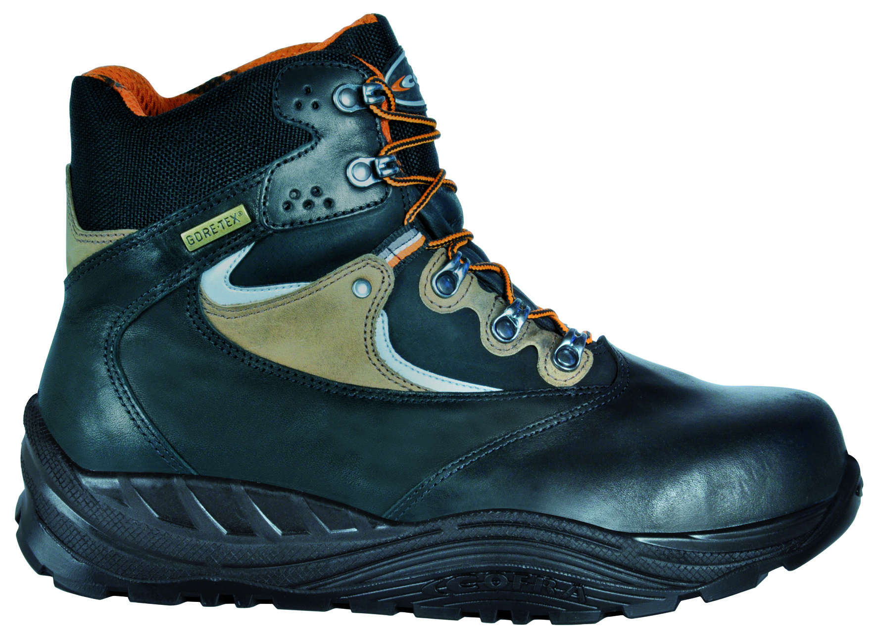 COFRA-Footwear, DHANU, S3, CI, WR, SRC, Sicherheits-Arbeits-Berufs-Schuhe, Hochschuhe, schwarz