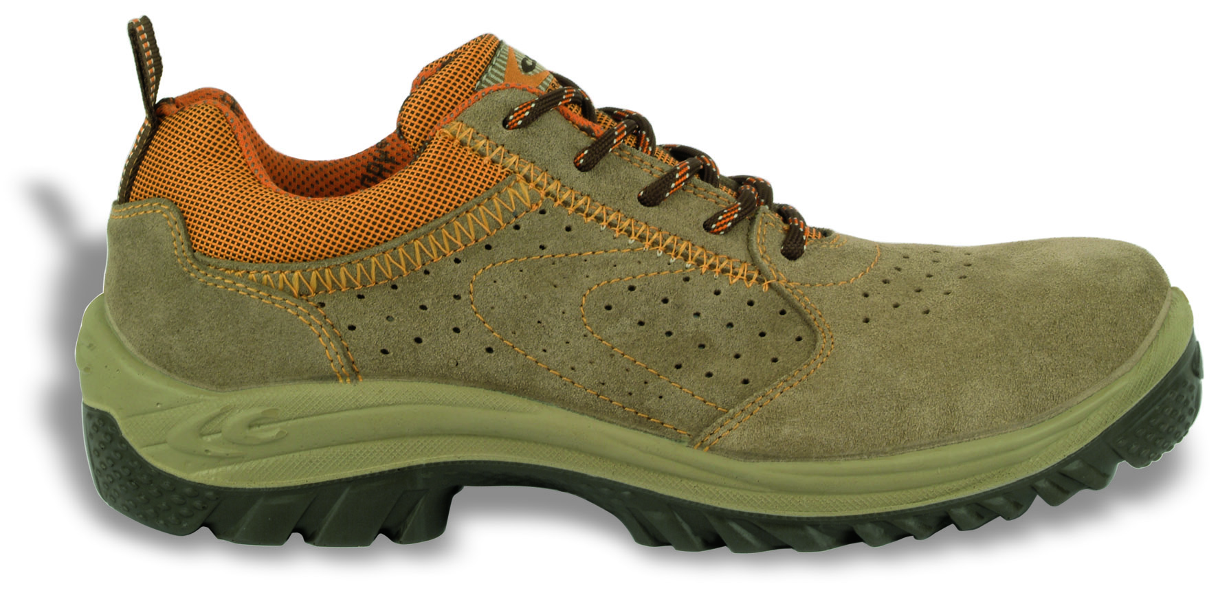 Gr.37 COFRA-Footwear, SALVADOR S1 P SRC, Sicherheits-Arbeits-Berufs-Schuhe, Halbschuhe, grau/beige