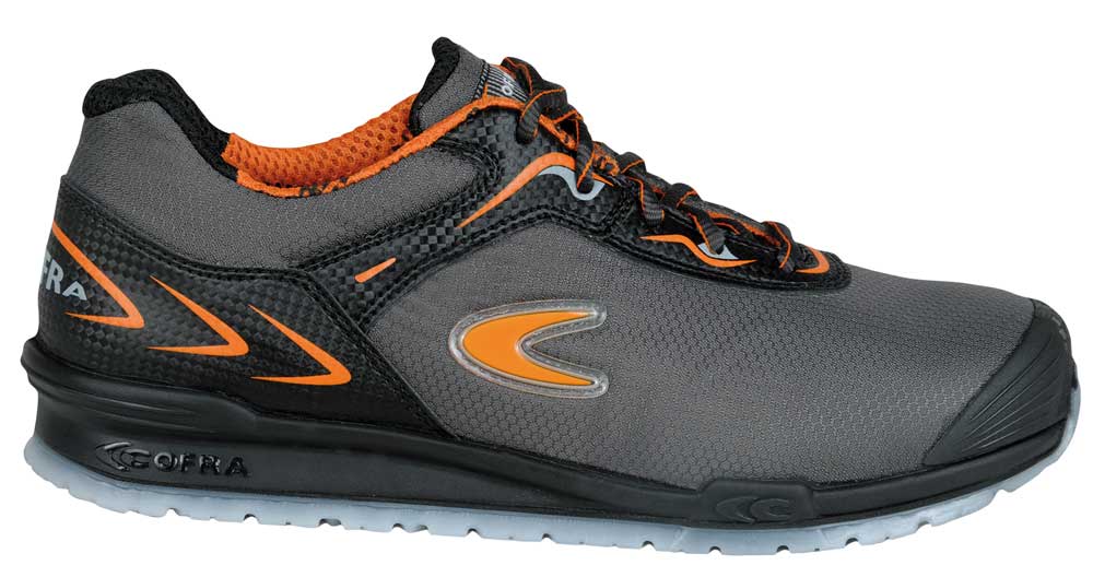 Gr.47 COFRA-CLICK S1P SRC, Sicherheitshalbschuhe, grau/orange