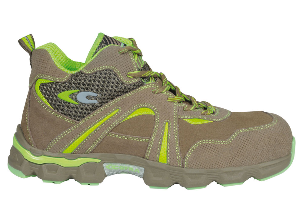 Gr.46 COFRA-Footwear, WAKEBOARD BEIGE S1 P SRC, Arbeits-Berufs-Sicherheits-Schuhe, hoch, beige