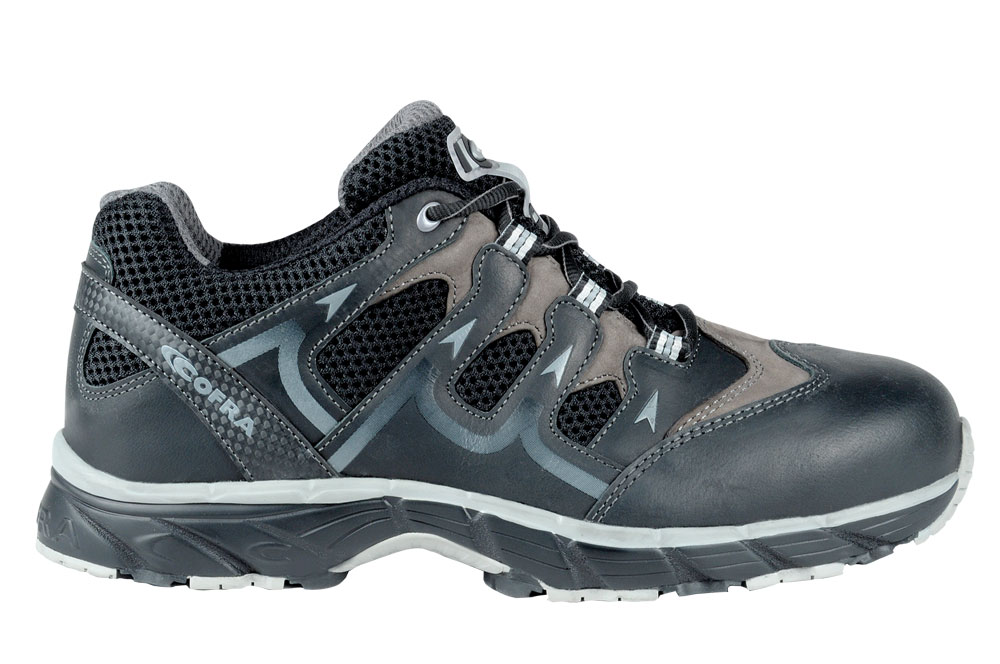 Gr.47 COFRA-NEW WARRIOR BLACK S1P SRC, Sicherheitshalbschuhe, schwarz