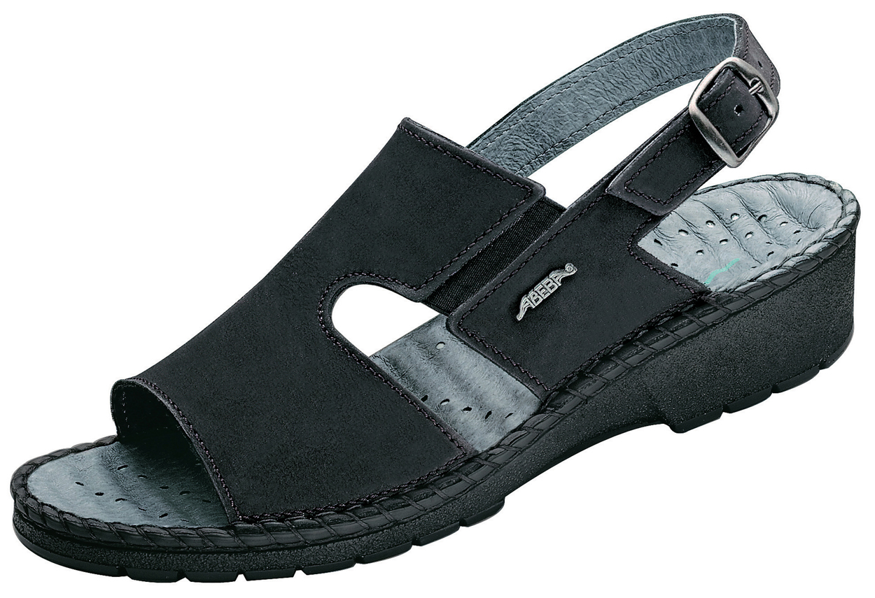 ABEBA Damen-Sandalette Arbeitssandalette Berufsschuhe Sandalen, schwarz