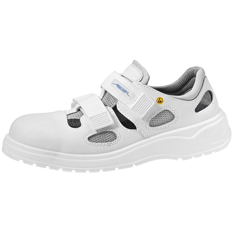 ABEBA-Footwear, O1-Damen- u. Herren-Arbeits-Berufs-Sicherheits-Sandalen, weiß