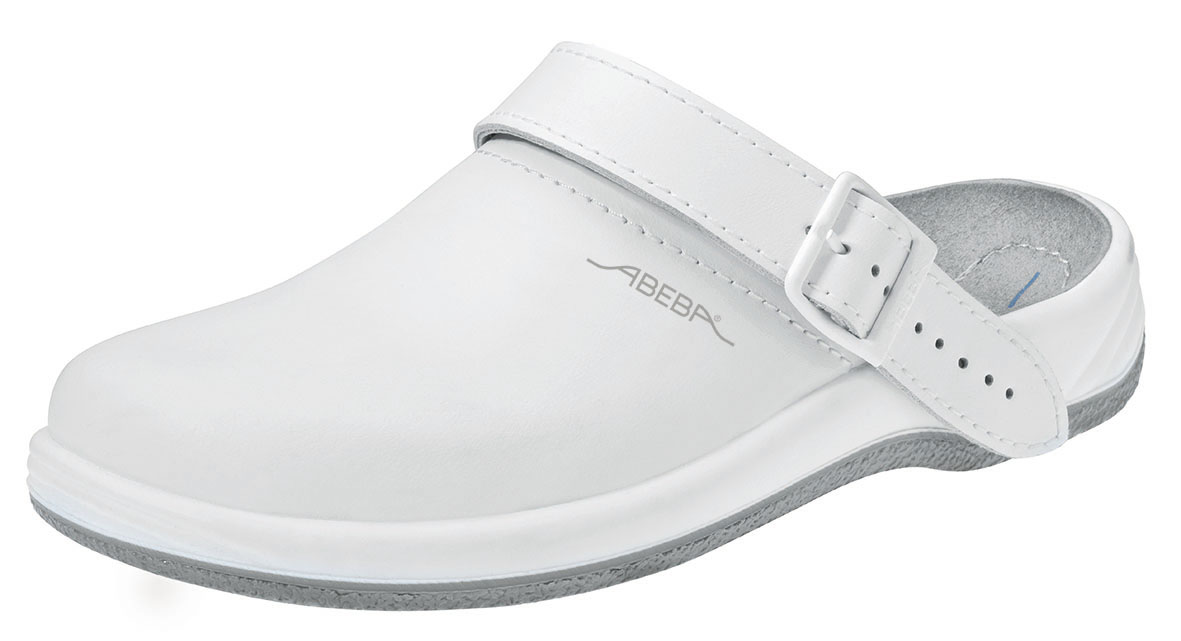 ABEBA-Footwear, OB-Damen- u. Herren-Arbeits-Berufs-Clogs, weiß