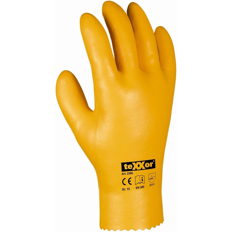 BIG-TEXXOR-Nitril-Arbeits-Handschuhe, VE = 12 Paar, gelb