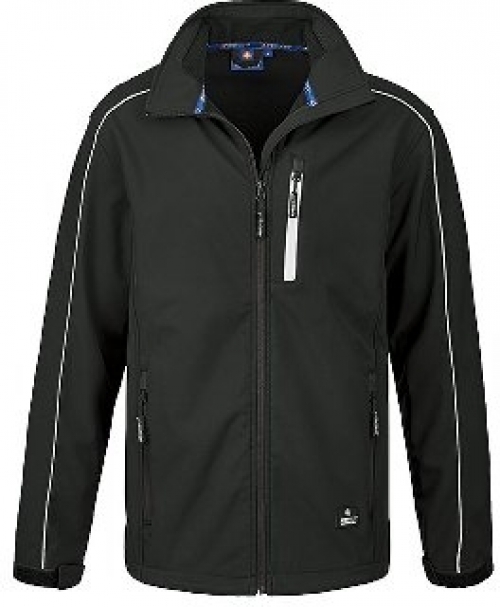 BIG-4-Protect-Kälteschutz, Softshell-Arbeits-Berufs-Jacke, Ohio, schwarz/schwarz