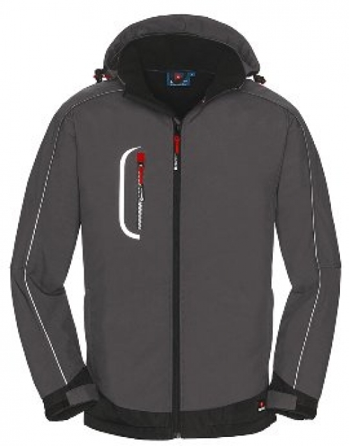 BIG-4-Protect-Kälteschutz, Softshell-Arbeits-Berufs-Jacke, Montana, grau/schwarz