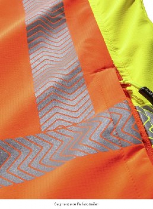BIG-4-Protect-Warnschutz, Warn-Softshelljacke, Houston, leuchtorange/leuchtgelb/grau