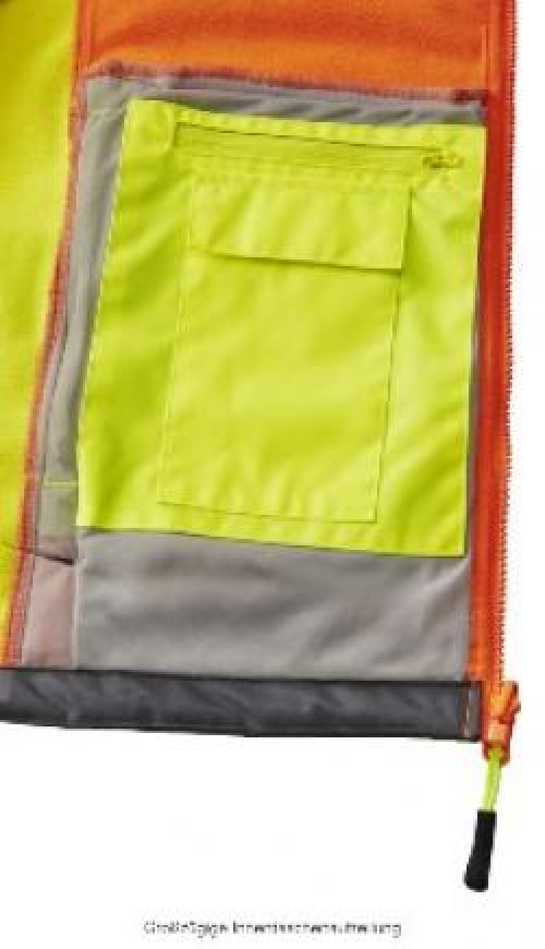 BIG-4-Protect-Warnschutz, Warn-Softshelljacke, Houston, leuchtgelb/leuchtorange/grau