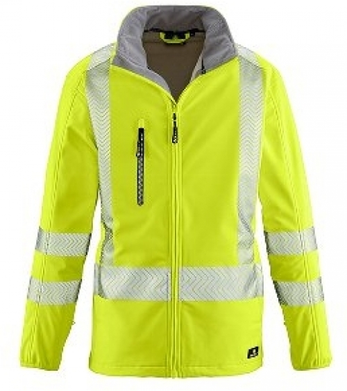 BIG-4-Protect-Warnschutz, Warn-Softshell-Jacke, Tyler, leuchtgelb