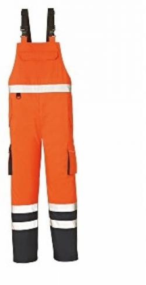 BIG-4-Protect-Warnschutz, Warn-Wetterschutz-Latzhose, Chicago, leuchtorange/navy