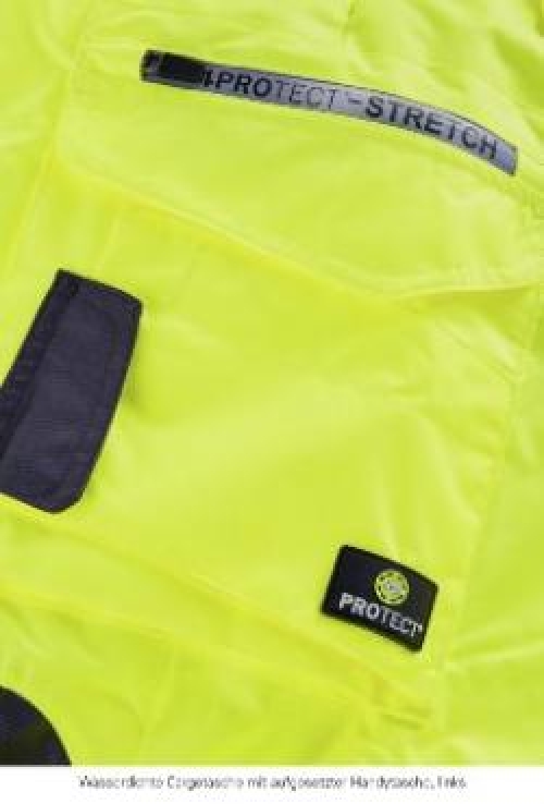 BIG-4-Protect-Warnschutz, Warn-Wetterschutz-Latzhose, Atlanta, leuchtgelb/grau