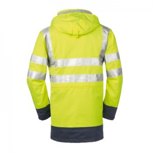 BIG-4-Protect-Warnschutz, Multinorm-Winter-Warn-Parka, Edmonton, leuchtgelb/navy