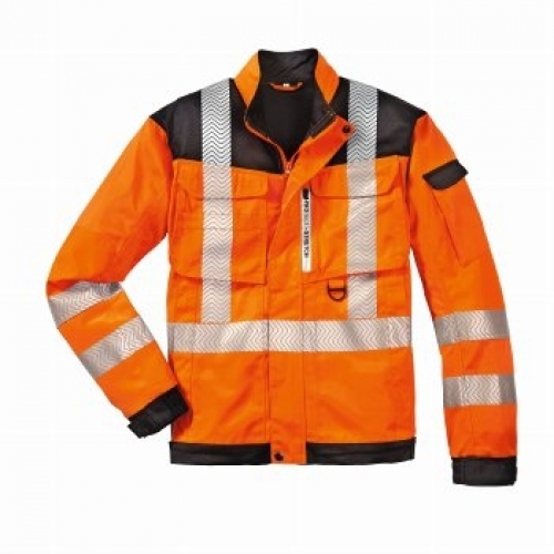 BIG-4-Protect-Warnschutz, Warn-Bundjacke, Kentucky, leuchtorange/grau