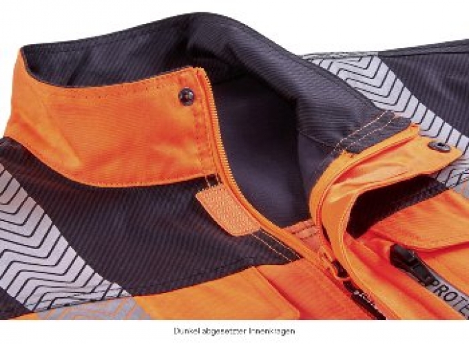 BIG-4-Protect-Warnschutz, Warn-Bundjacke, Kentucky, leuchtorange/grau