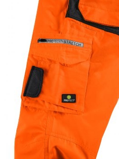 BIG-4-Protect-Warnschutz, Warn-Latzhose, Alabama, leuchtorange/grau