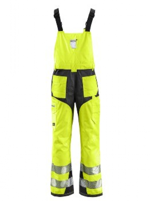 BIG-4-Protect-Warnschutz, Warn-Latzhose, Alabama, leuchtgelb/grau