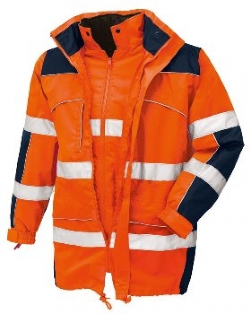 BIG-TEXXOR-Warnschutz, Winter-Warn-Parka, Toronto, leuchtorange/navy