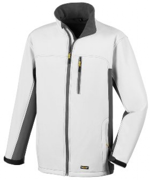 BIG-TEXXOR-Kälteschutz, Softshell-Arbeits-Berufs-Jacke, Skagen, weiß/grau