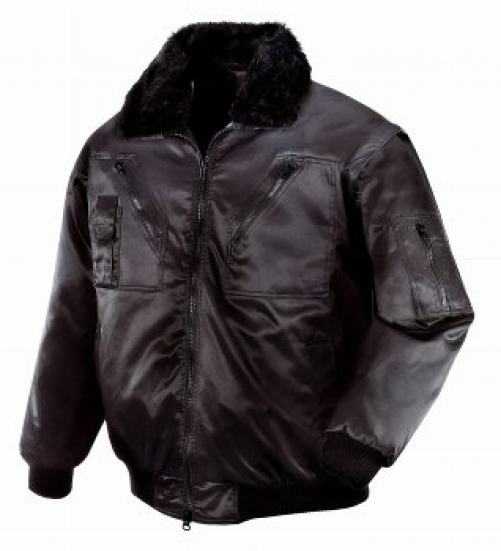 BIG-TEXXOR-Kälteschutz,  Winter-Arbeits-Berufs-Piloten-Jacke, 4-in-1-Pilotenjacke, Oslo, schwarz