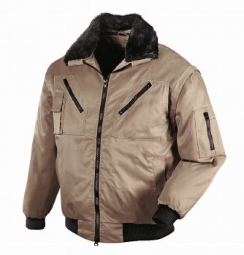 BIG-TEXXOR-Kälteschutz,  Winter-Arbeits-Berufs-Piloten-Jacke, 4-in-1-Pilotenjacke, Oslo, khaki